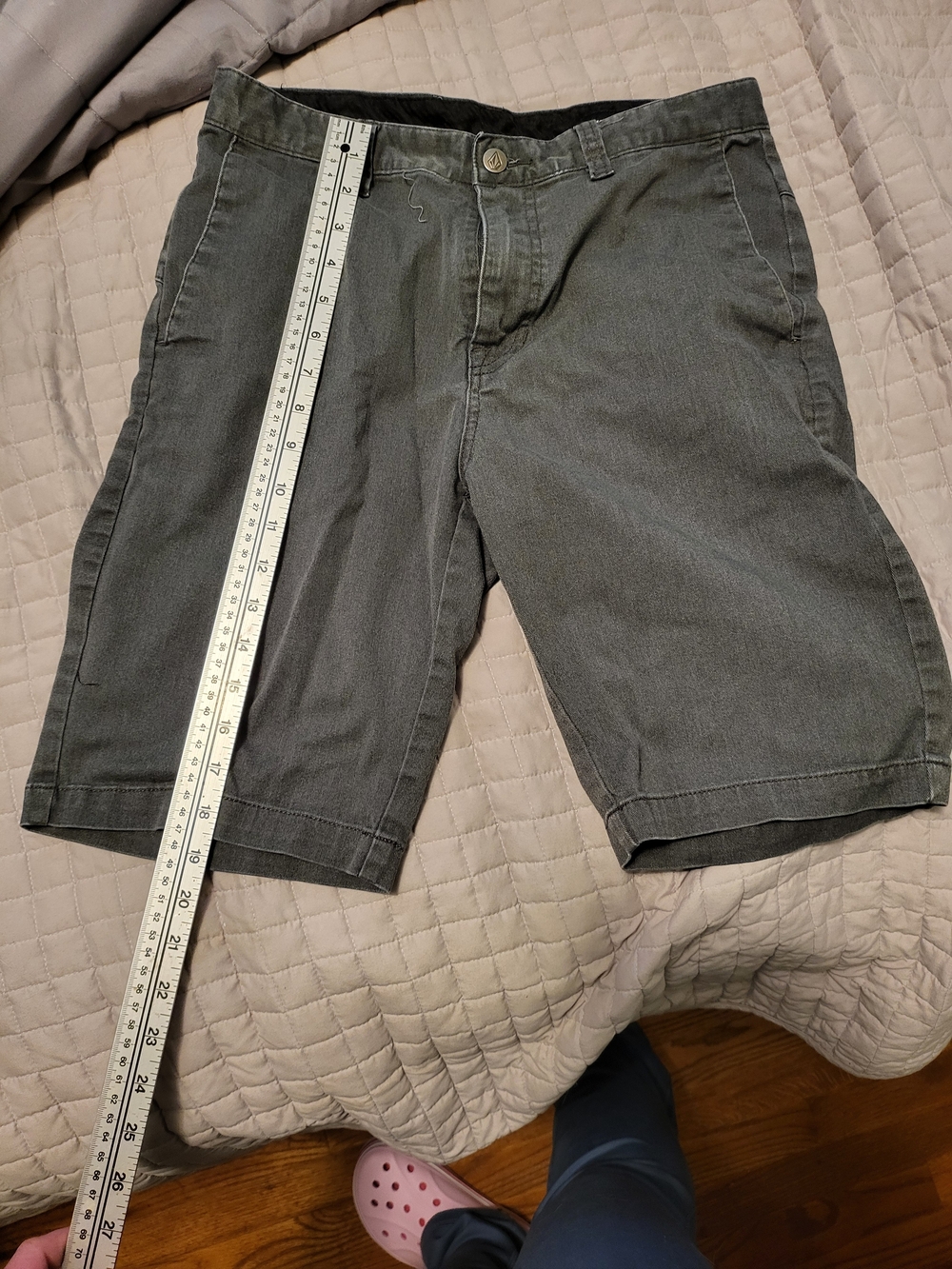 Volcom Men's Dark Gray Flat Front Shorts